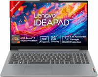 Lenovo IdeaPad Slim 3 AMD Ryzen 7 Octa Core 5825U - (16 GB/512 GB SSD/Windows 11 Home) IdeaPad Slim 3 15ABR8 Thin and Light Laptop (15.6 inch, Arctic Grey, 1.62 kg, With MS Office)