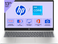 HP MSO 2024 Intel Core i3 13th Gen 1315U - (16 GB/512 GB SSD/Windows 11 Home) 15-fd0574TU / 15 - fd0668TU Thin and Light Laptop (15.6 Inch, Natural Silver, 1.59 Kg, With MS Office)