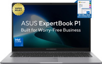 ASUS ExpertBook P1 Intel Core 3 100U - (8 GB/512 GB SSD/Windows 11 Home) P1503CVAYB-S73384WS Thin and Light Laptop (15.6 inch, Misty Grey, 1.63 Kg, With MS Office)