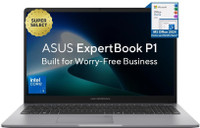 ASUS ExpertBook P1 with 1 Yr ADP (i3 14th Gen) Intel Core 3 100U - (16 GB/512 GB SSD/Windows 11 Home) P1503CVAI-S70006WS Thin and Light Laptop (15.6 inch, Misty Grey, 1.66 Kg, With MS Office)