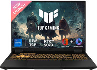 ASUS TUF Gaming F16 (2025) with Office 2024 + M365 Basic* Intel Core i7 14th Gen 14650HX - (32 GB/1 TB SSD/Windows 11 Home/8 GB Graphics/NVIDIA GeForce RTX 5070/165 Hz) FX688JPR-QT043WS Gaming Laptop (16 Inch, Jaeger Gray, 2.