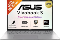 ASUS Vivobook S16 (2026) with Metallic Design, Gaming Grade CPU AMD Ryzen 5 220 - (16 GB/512 GB SSD/Windows 11 Home) M3607HA-RP219WS Thin and Light Laptop (16 inch, Cool Silver, 1.7 kg, With MS Office)