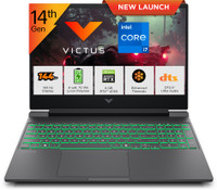 HP Victus Intel Core i7 14th Gen 14650HX - (16 GB/512 GB SSD/Windows 11 Home/6 GB Graphics/NVIDIA GeForce RTX 4050) 15-fa2621TX Gaming Laptop (15.6 inch, Mica Silver, Black Chrome Logo, 2.29 kg, With MS Office)