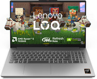 Lenovo LOQ Essential AMD Ryzen 5 Hexa Core 7535HS - (16 GB/512 GB SSD/Windows 11 Home/6 GB Graphics/NVIDIA GeForce RTX 3050/144 Hz) LOQ 15ARP10E Gaming Laptop (15.6 inch, Grey, 1.8 kg, With MS Office)