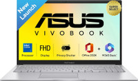 ASUS Vivobook 15 (2026) with Office 2024 + M365 Basic(i3 14th Gen) Intel Core 3 14th Gen 100U - (16 GB/512 GB SSD/Windows 11 Home) X1504VAP-BQ1341WS Thin and Light Laptop (15.6 inch, Cool Silver, 1.7 kg, With MS Office)