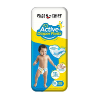 Miss & Chief Active Pant Diapers - XL (28 Pieces)
