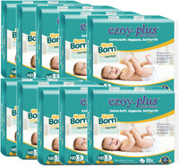 Ezoyplus Baby Diaper Tape-Ultra Soft, Leakproof & Gentle for All-Day Comfort | Pack of 10 Tape Diapers - New Born (50 Pieces)