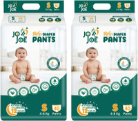 Jo & Joe Baby Diaper Pants with 12hrs Absorption, ADL Technology, Small (4-8kg),Pack of 2 Pant Diapers - S (80 Pieces)