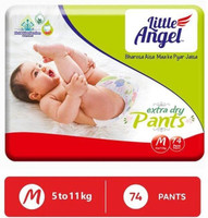 Little Angel Baby Diaper Pants Pant Diapers - M (74 Pieces)