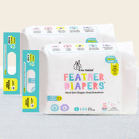 R for Rabbit Feather Diaper Pants for Baby, Large - Pack of 2 x 46, 92 Diapers Pant Diapers - L (92 Pieces)