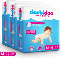 Doobidoo Newly Improved Classic Soft Diaper Anti-Leak Highly Absorbent Baby Pant 7-12Kg Pant Diapers - M (198 Pieces)