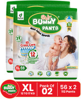 BUMMY PANTS Super Soft Baby Diaper Pants with 3x Fast Absorption & Anti-Rash Protection Pant Diapers - XL