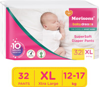 Morisons Baby Dreams Super Soft Diaper Pants - Xtra Large Pant Diapers - XL (32 Pieces)