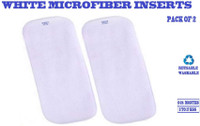 TINNY TOTS Premium Quality 4 Layer Cotton Microfiber Bamboo White Insert Liner Reusable Washable Cotton Diaper Nappy Inserts for Baby Cloth Diapers, 4 Layer White Inserts Liners Natures Cloth Diaper Liner For Toddlers/Infants