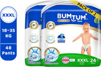 BUMTUM Baby Diaper Pants Double Layer Leakage Protection High Absorb Technology Pant Diapers - XXXL