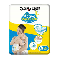 Miss & Chief Active Pant Diapers - S (20 Pieces)