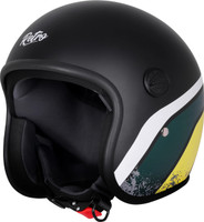Steelbird SBH-55 Retro Rustic ISI Certified Open Face Helmet for Women and Men Motorbike Helmet