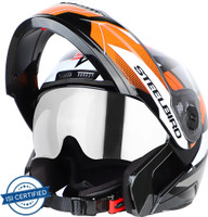 Steelbird SBA-7 Huracan ISI Certified Flip-Up Helmet for Men and Women with Sun Shield Motorbike Helmet