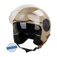 Steelbird GT Dashing ISI Certified Open Face Helmet for Men & Women with Inner Sun Shield Motorbike Helmet