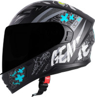 Steelbird SBA-21 Genie ISI Certified Full Face Graphic Helmet for Men & Women Motorbike Helmet