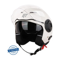 Steelbird GT Dashing ISI Certified Open Face Helmet for Men & Women with Inner Sun Shield Motorbike Helmet
