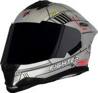 Steelbird SBH-57 Fighter F6 ISI and DOT Certified Full Face Helmet for Men and Women Motorbike Helmet