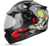 Steelbird SBH-17 Rabbit ISI Certified Full Face Graphic Helmet with Clear Visor Motorbike Helmet