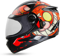 Steelbird SBH-17 Rabbit ISI Certified Full Face Graphic Helmet with Clear Visor Motorbike Helmet