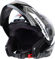 Steelbird SBA-7 Huracan ISI Certified Flip-Up Helmet for Men and Women Motorbike Helmet