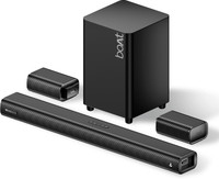 boAt Aavante Prime X, Detachable Satellites, Truly Wireless, Atmos, Free Installation 700 W Bluetooth Soundbar (Premium Black, 7.1.4 Channel)