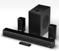 Mivi Fort Sonic 400 Soundbar, 5.1 Channel, Multi-Input and EQ Modes, BT v5.3 400 W Bluetooth Soundbar (Black, 5.2 Channel)