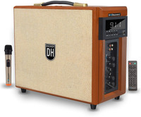 DH Discovery DJ 205 Home Theater Party Speaker 250 W Bluetooth Home Audio Speaker (Brown, Stereo Channel)