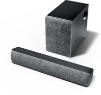 Mivi Fort S36 With Subwoofer, BT V5.3 Sound bar 36 W Bluetooth Soundbar (Black, 2.1 Channel)