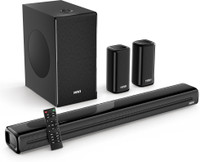 Mivi Fort H550 Soundbar, 550 Watts, 5.1 Channel, Multi-Input and EQ Modes, BT v5.1 550 W Bluetooth Soundbar (Black, 5.1 Channel)