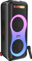 boAt Partypal 600,Animated Text Display,Wireless Karaoke MIC, LED 220 W Bluetooth Tower Speaker (Premium Black, Mono Channel)
