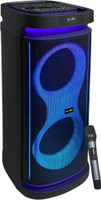 iNFiRe Thunder Pro 80W Party Speaker with RGB Lights, Wireless Mic, BT 5.3/USB/AUX 80 W Bluetooth Party Speaker (Black, Stereo Channel)