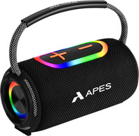 APES Toofan Bluetooth Speaker, 6Hrs Playtime, Dynamic RGB LED's,TF card, USB, and AUX 10 W Bluetooth Party Speaker (Black, Mono Channel)