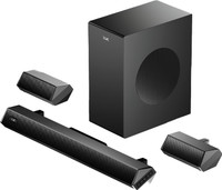 boAt Aavante Bar Prime B300, Subwoofer,Dual Rear Speakers,5.1 CH,EQ Modes,BT v5.3 300 W Bluetooth Soundbar (Charcoal Black, 5.1 Channel)