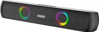 Nu Republic Partybox 160 with 10 Hrs Playtime, Dual 52mm Dynamic Driver, Multi RGB LED Light 16 W Bluetooth Soundbar (Black, 2.1 Channel)