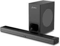 Pebble Arena 12 | BT, Deep Bass, Low Latency, With Sub-woofer 120 W Bluetooth Soundbar (Black, 2.1 Channel)