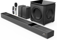 ZEBRONICS Juke Bar 10000 (SBSPK C16) Dolby Atmos, DTS X, Wireless Subwoofer & Satellite 1100 W Bluetooth Soundbar (Black, 7.2.4 Channel)