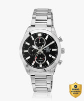 CASIO EFB-710D-1AVUDF Edifice Black Dial Silver Stainless Steel Band Analog Watch  - For Men