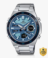 CASIO EFV-C110D-2BDF Edifice Blue Dial Silver Stainless Steel Band Analog-Digital Watch  - For Men