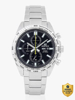 CASIO EFR-574D-1AVUDF Edifice Black Dial Silver Stainless Steel Band Analog Watch  - For Men