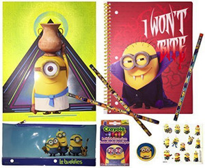 Despicable Me Minions Notebook & Pencil Set For Kids 10mm Grid