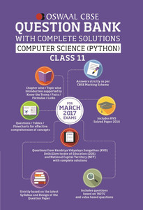 Oswaal CBSE Question Bank with complete solutions for Class 11 Computer ...