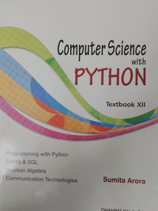 Computer Science With Python Textbook & Practical Book Class 12: Cbse ...