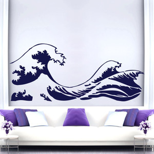 Impression Wall 41 cm Impression Wall Floating River Wall Stickers Self ...