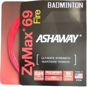 ASHAWAY ZyMax 69 Fire Badminton Saite - Orange 0.69mm