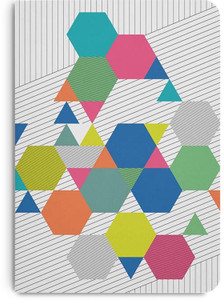 DailyObjects Hexagon Stripes A5 Notebook Plain 66 Pages Price in India ...